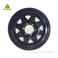 8 parlants blancs noirs 15x8 Wagon en acier